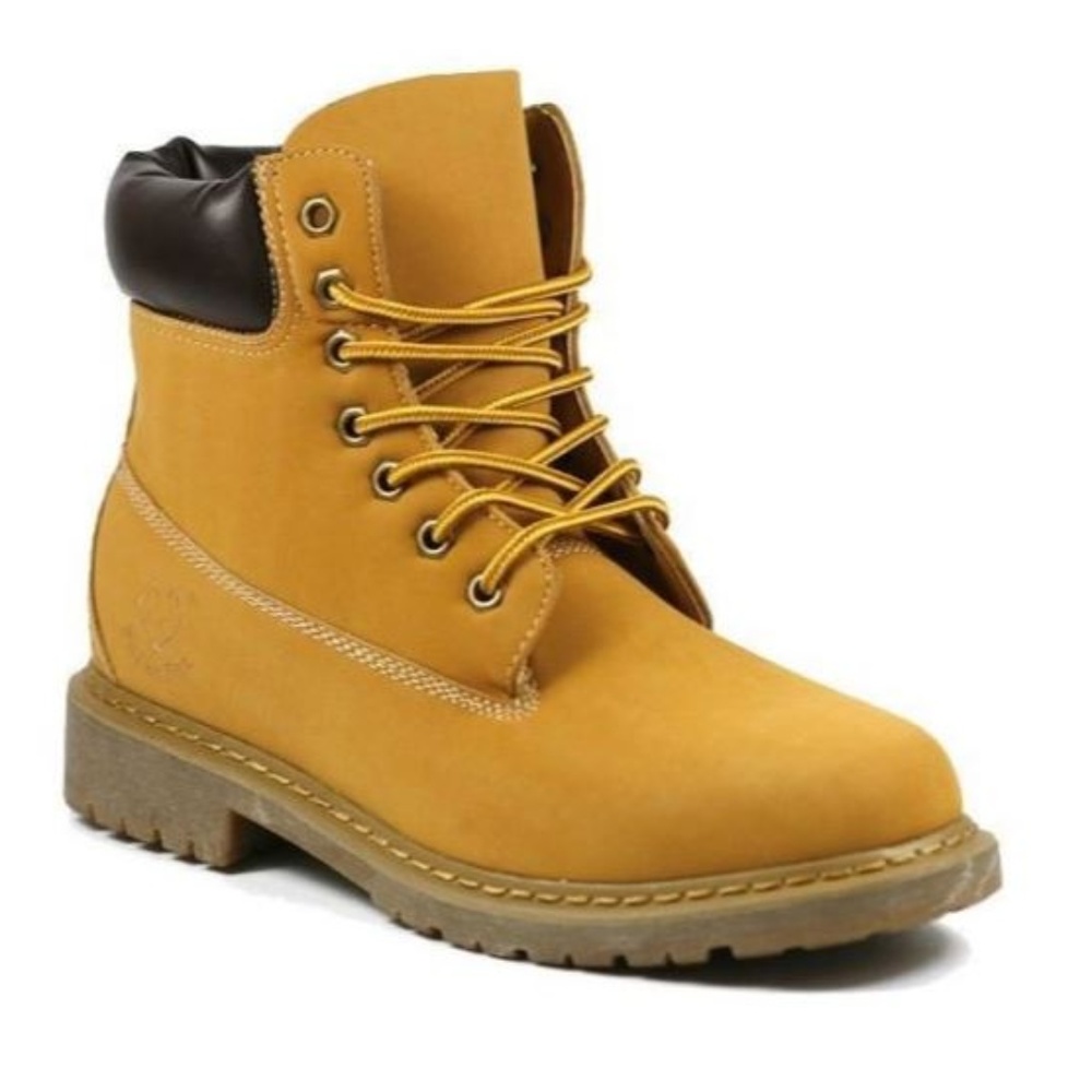 POLAR FOX MENS LEATHER ANKLE BOOTS MILITARY COMBAT - Picture 2 of 7
